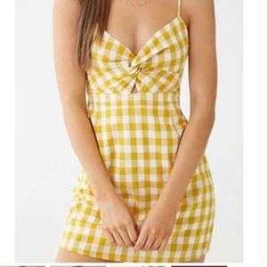 Yellow gingham dress